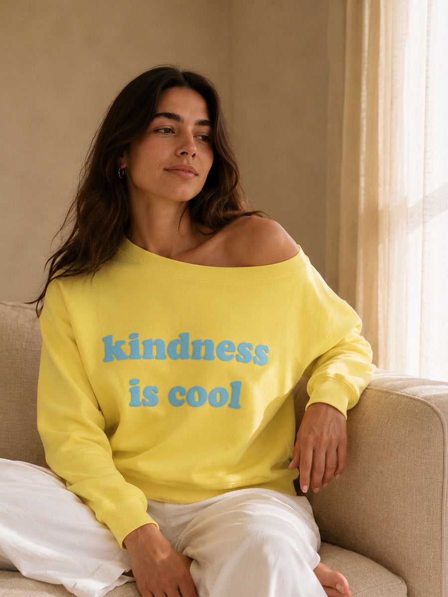 KINDNESS IS COOL SLASH TOP GOLDEN HOUR YELLOW