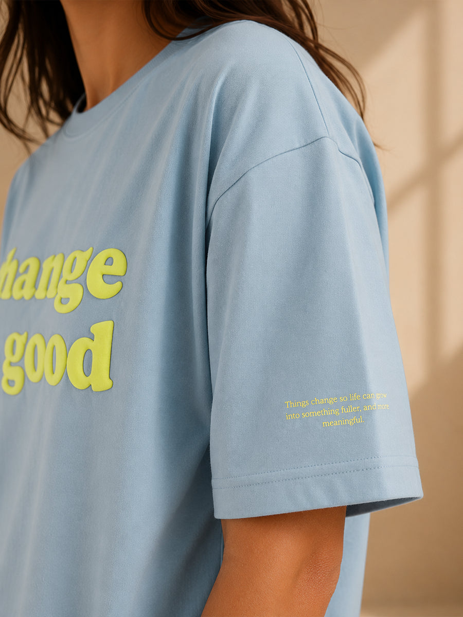 CHANGE IS GOOD TEE OPEN SKY BLUE