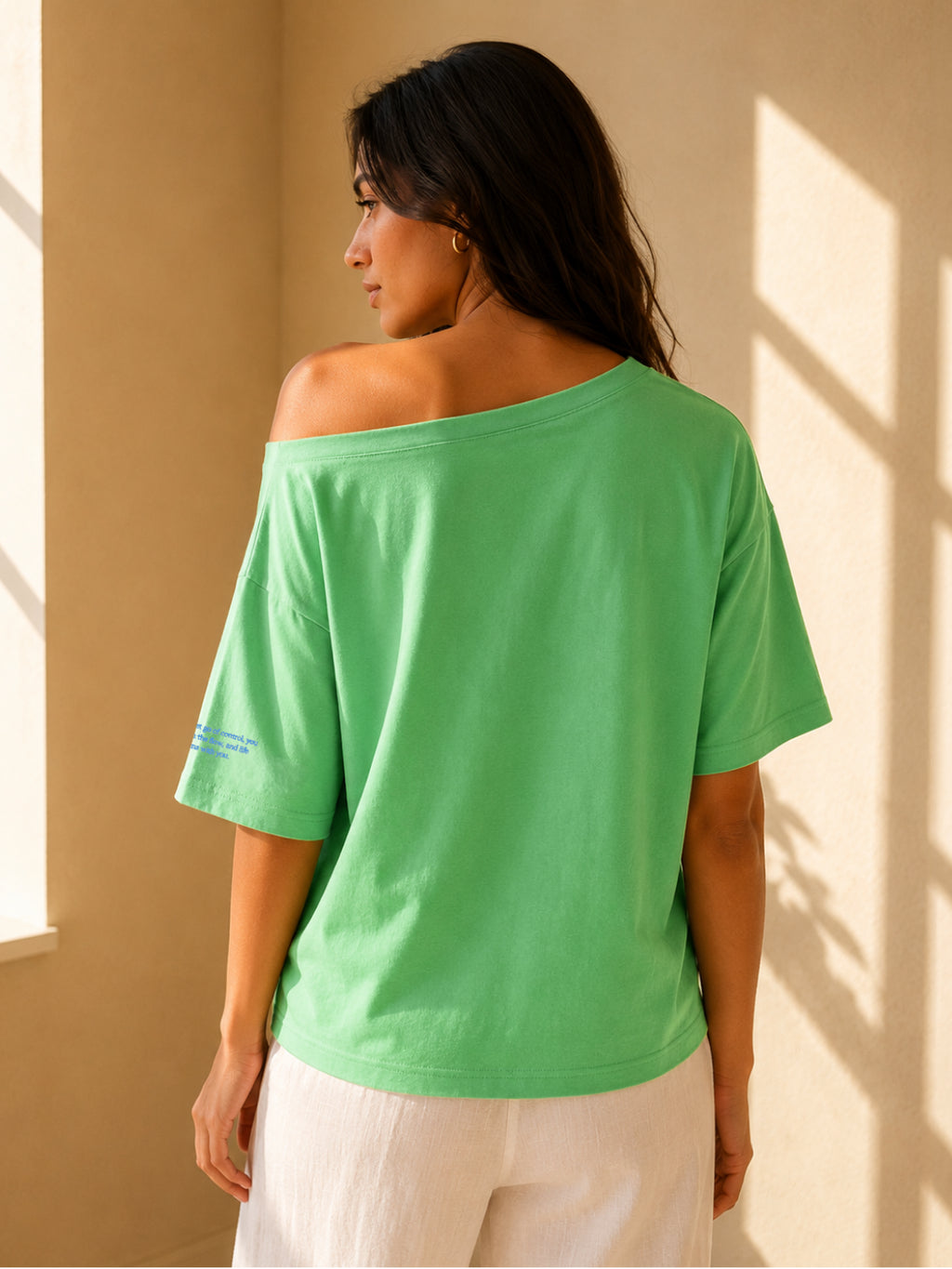 GO WITH THE FLOW SLASH TEE GARDEN GREEN