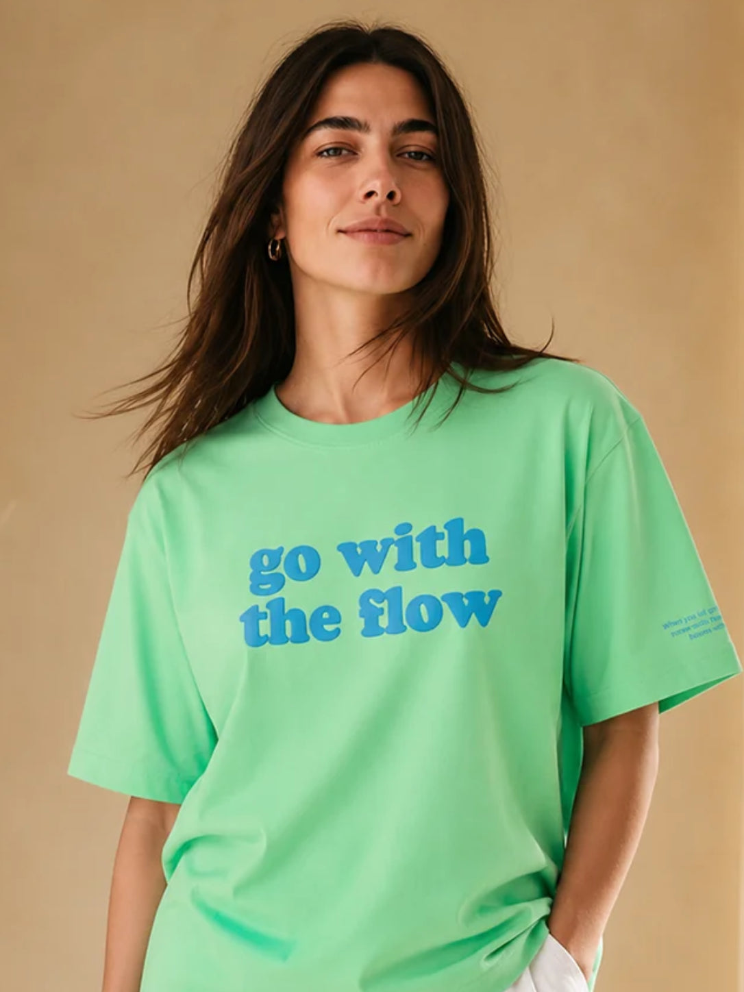 GO WITH THE FLOW TEE GARDEN GREEN