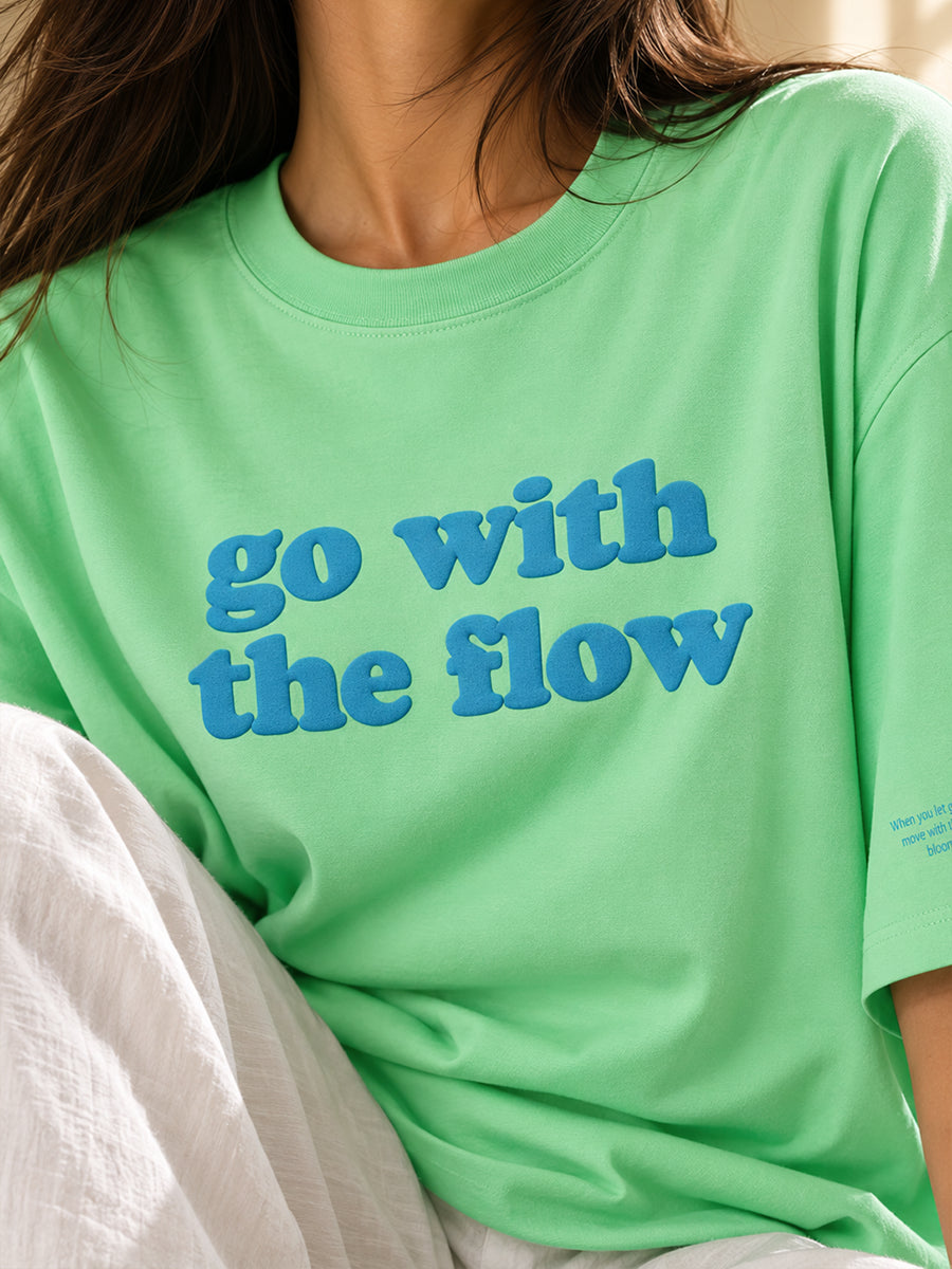 GO WITH THE FLOW TEE GARDEN GREEN