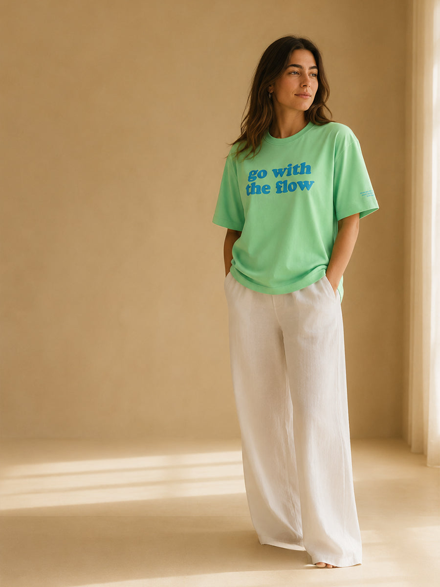 GO WITH THE FLOW TEE GARDEN GREEN