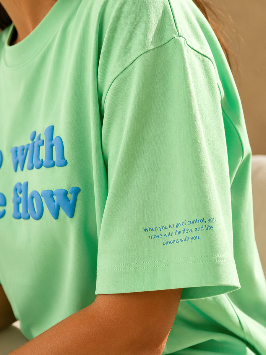 GO WITH THE FLOW TEE GARDEN GREEN