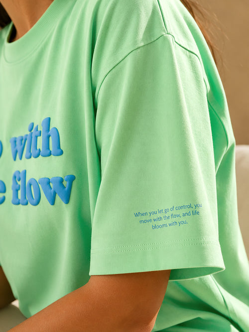 GO WITH THE FLOW TEE GARDEN GREEN