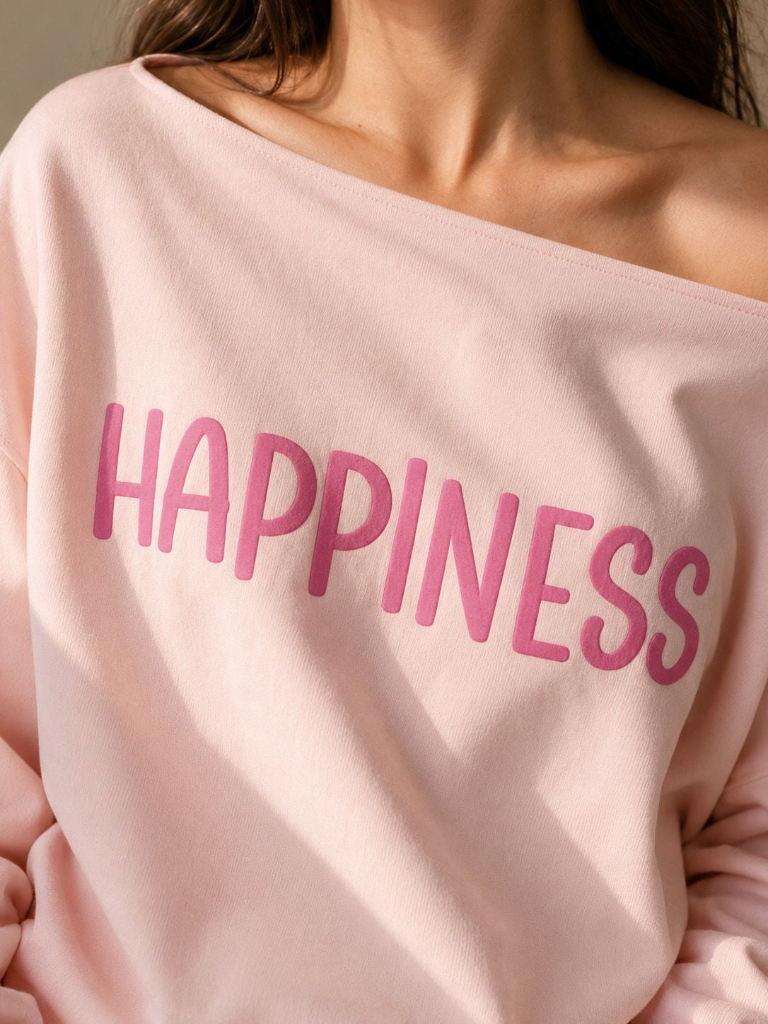 HAPPINESS SLASH TOP CLAY PINK