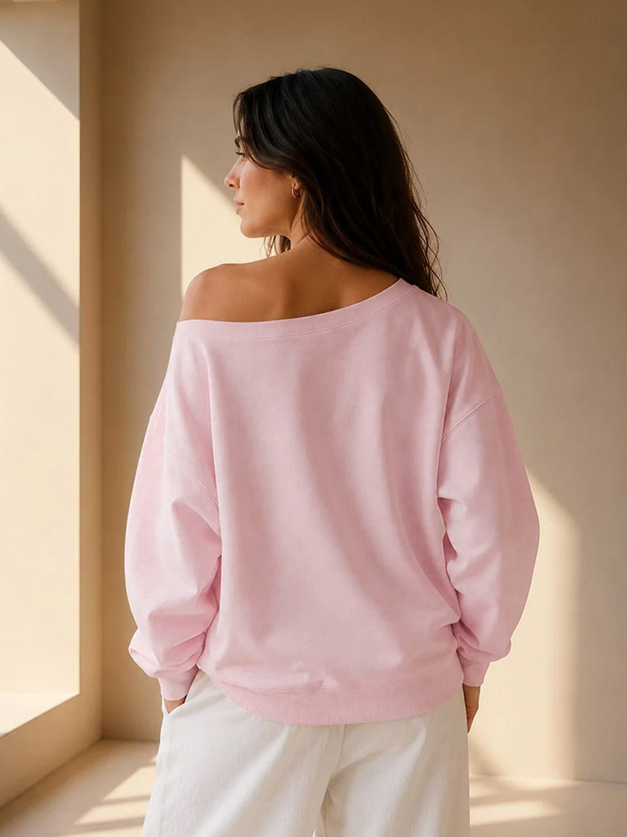 HAPPINESS SLASH TOP BLUSH PINK