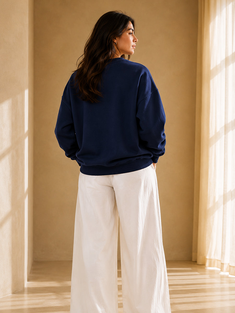 HAPPINESS SWEATSHIRT DEEP OCEAN