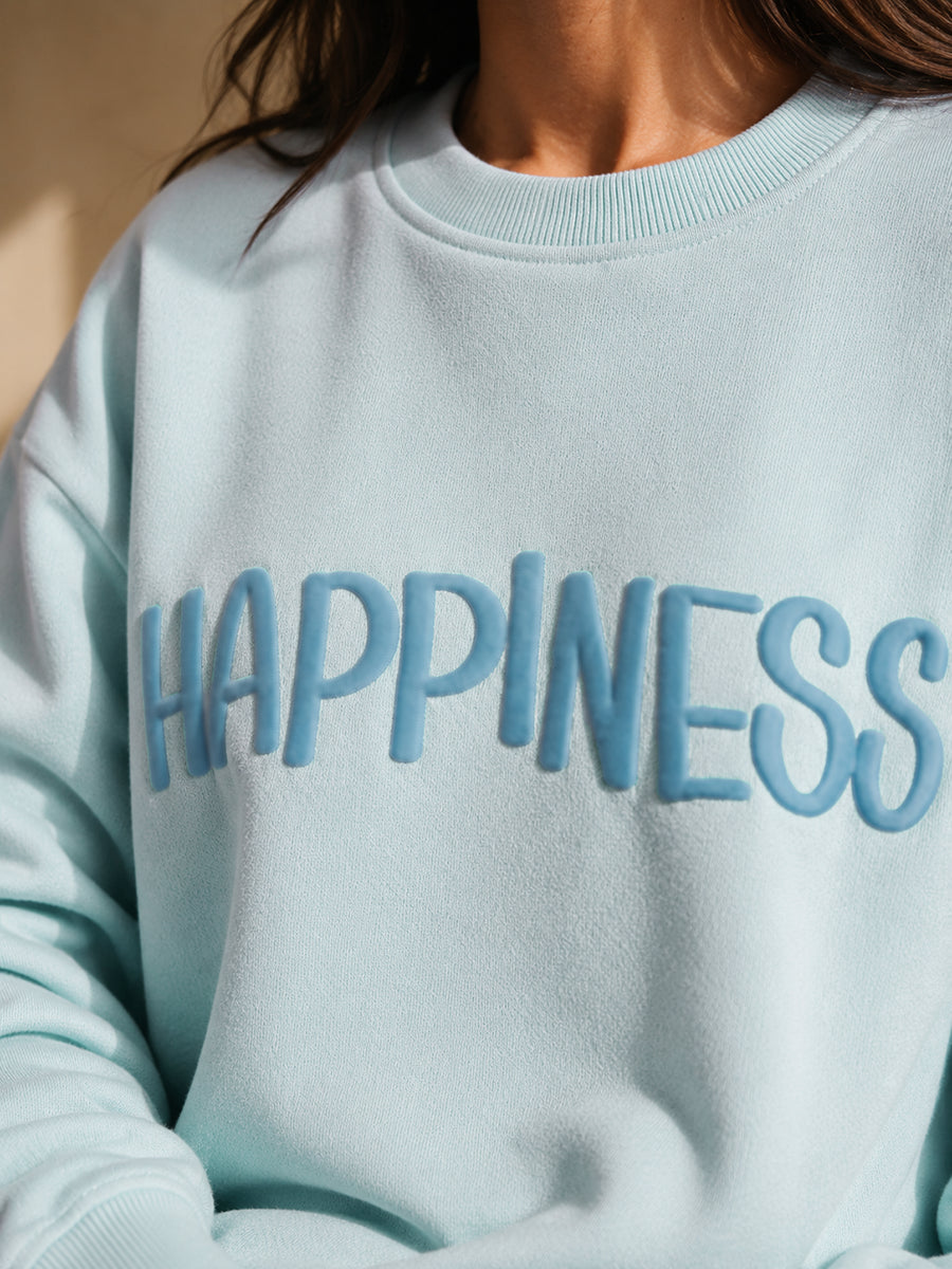 HAPPINESS SWEATSHIRT OPEN SKY BLUE