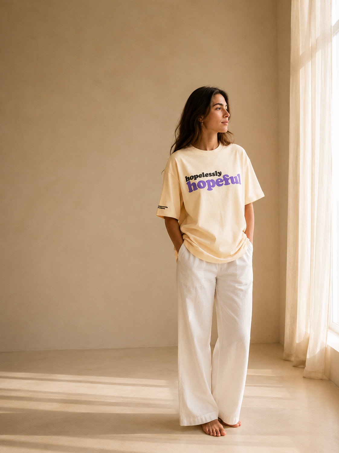 HOPELESSLY HOPEFUL TEE MORNING CREAM