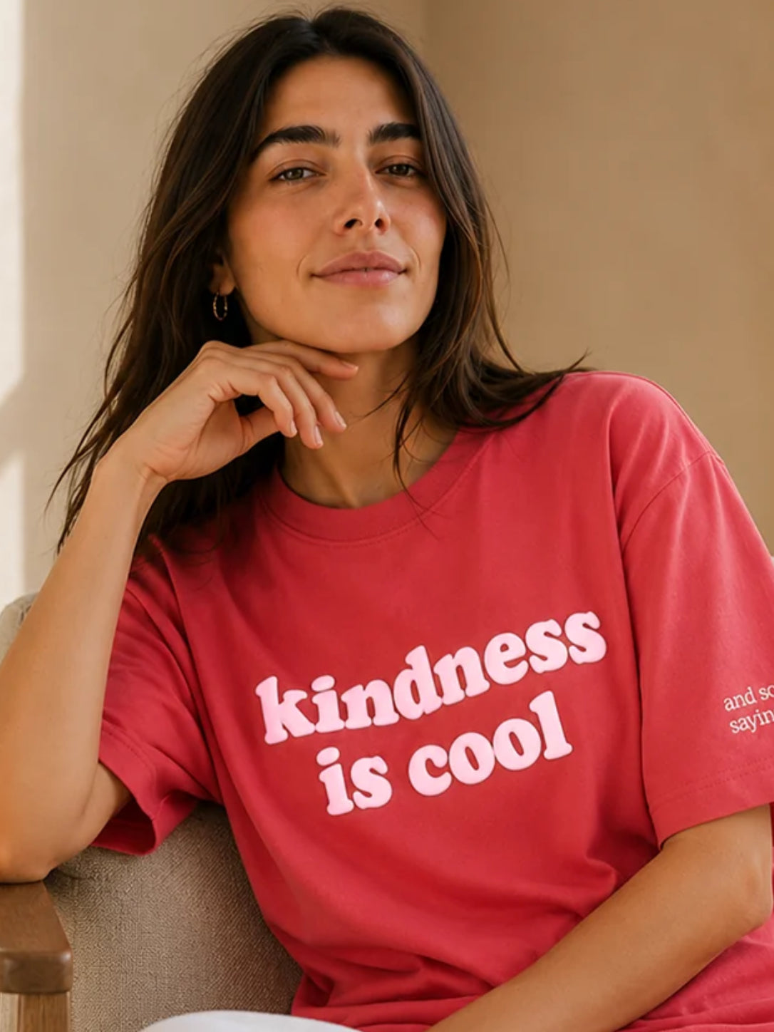 KINDNESS IS COOL TEE ROSE PINK