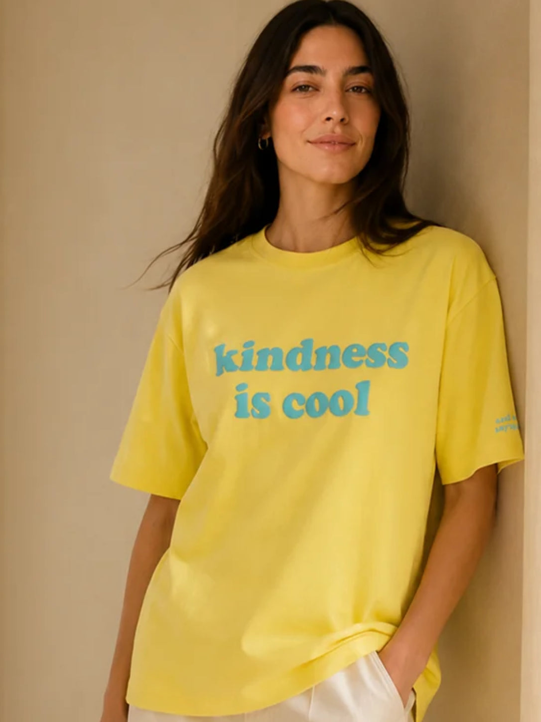 KINDNESS IS COOL TEE GOLDEN HOUR YELLOW