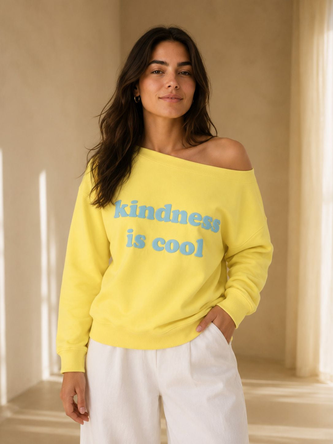 KINDNESS IS COOL SLASH TOP GOLDEN HOUR YELLOW