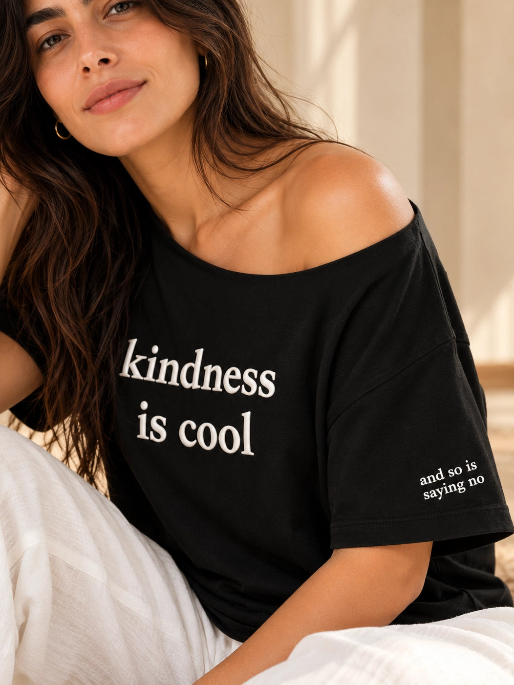 KINDNESS IS COOL SLASH TEE MIDNIGHT BLACK