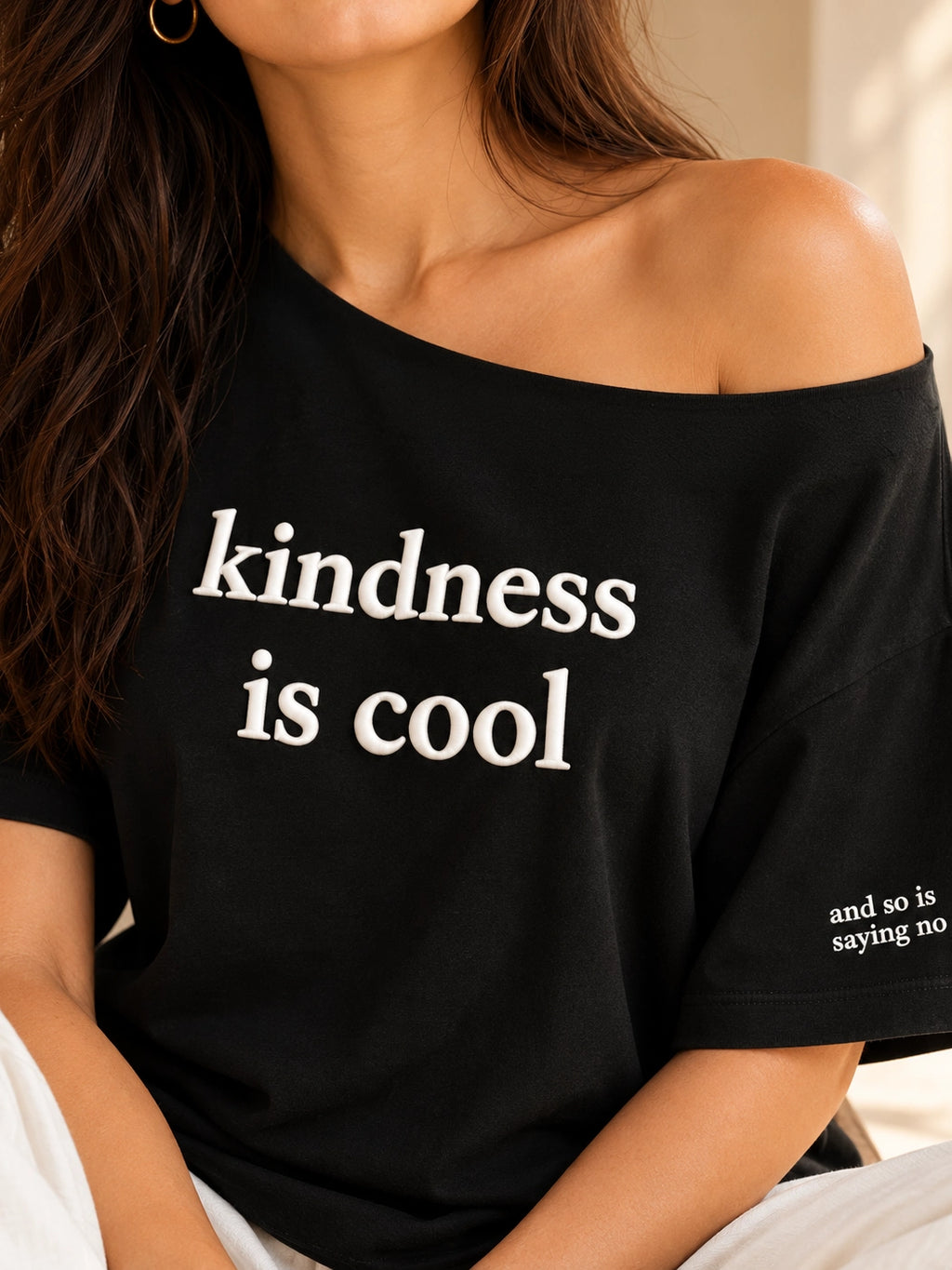 KINDNESS IS COOL SLASH TEE MIDNIGHT BLACK