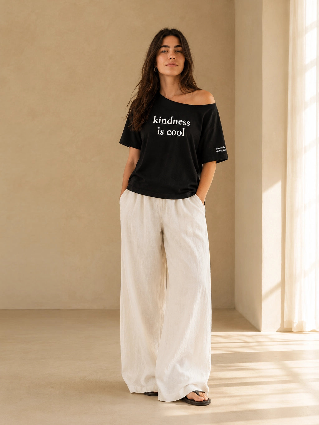 KINDNESS IS COOL SLASH TEE MIDNIGHT BLACK