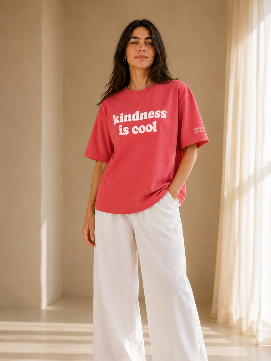 KINDNESS IS COOL TEE ROSE PINK