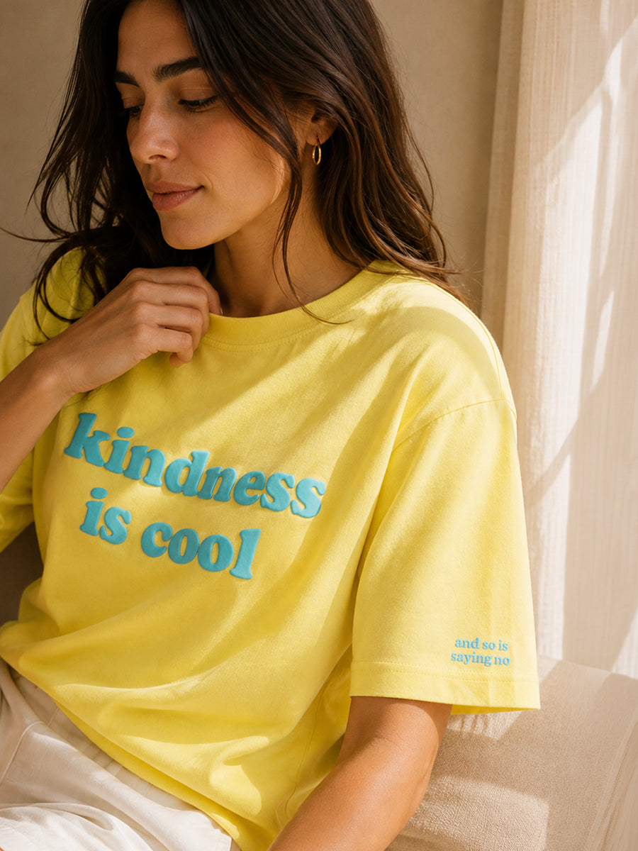 KINDNESS IS COOL TEE GOLDEN HOUR YELLOW