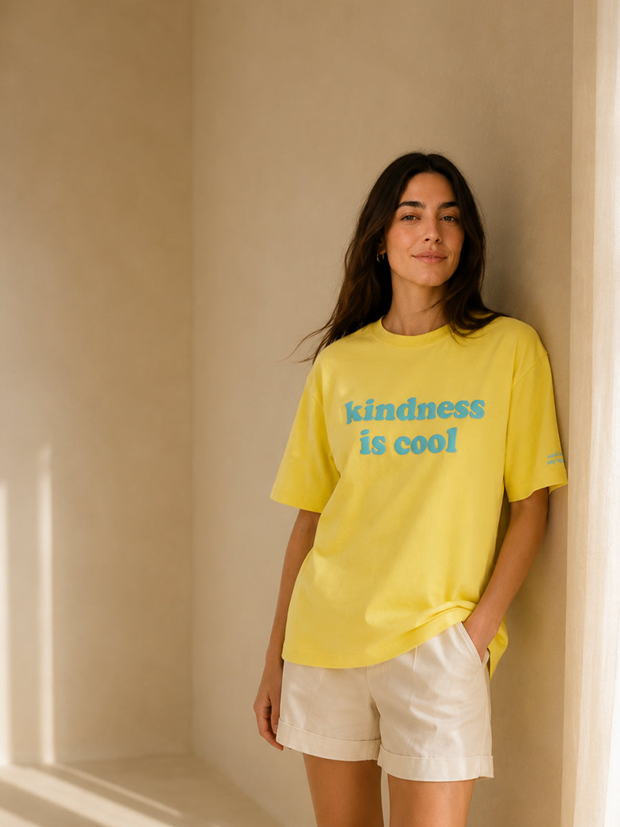 KINDNESS IS COOL TEE GOLDEN HOUR YELLOW