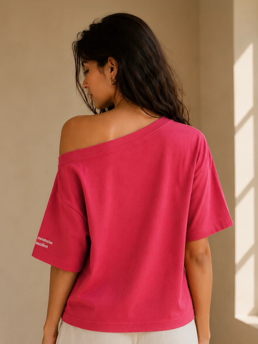 LET THEM. SLASH TEE ROSE PINK