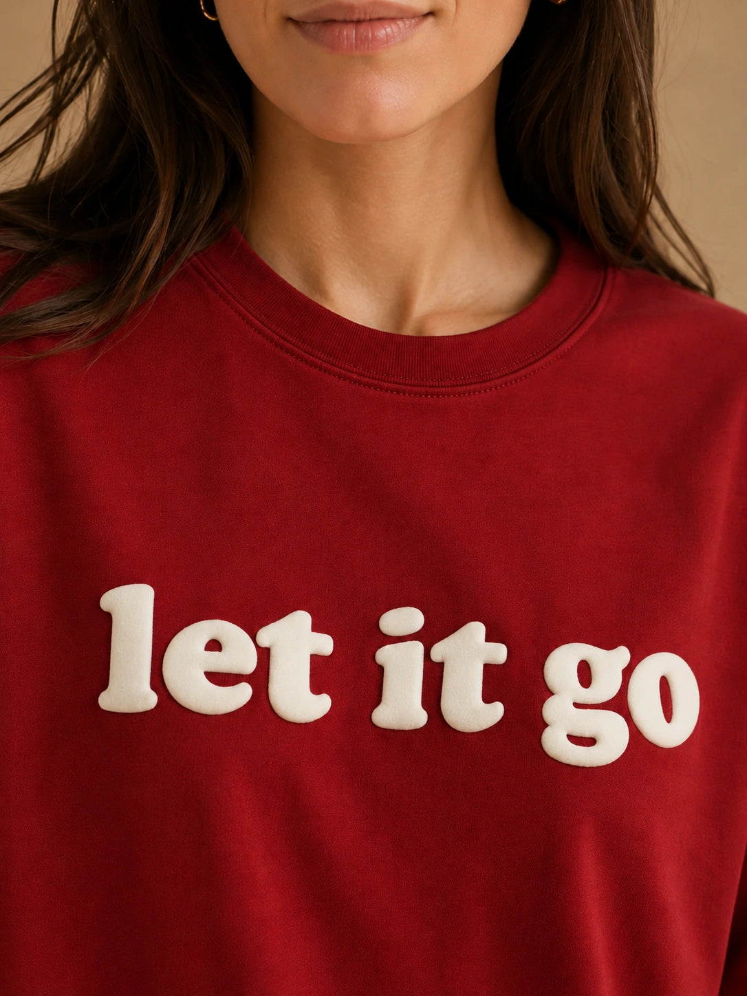 LET IT GO TEE AUTUMN MAROON