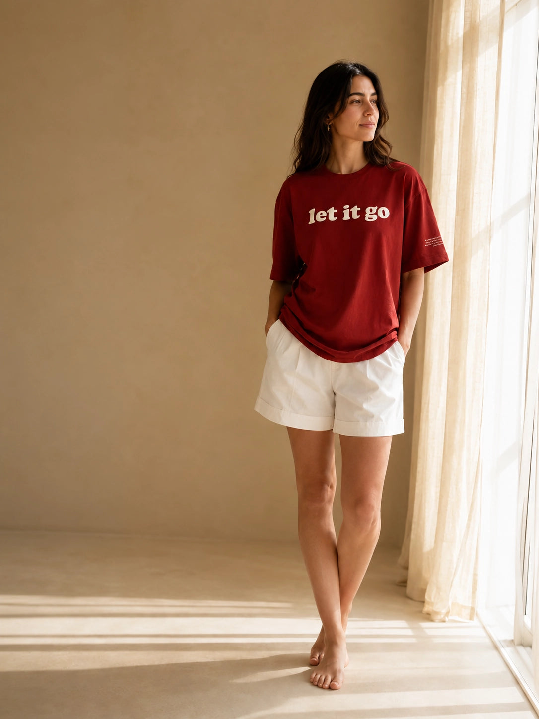 LET IT GO TEE AUTUMN MAROON