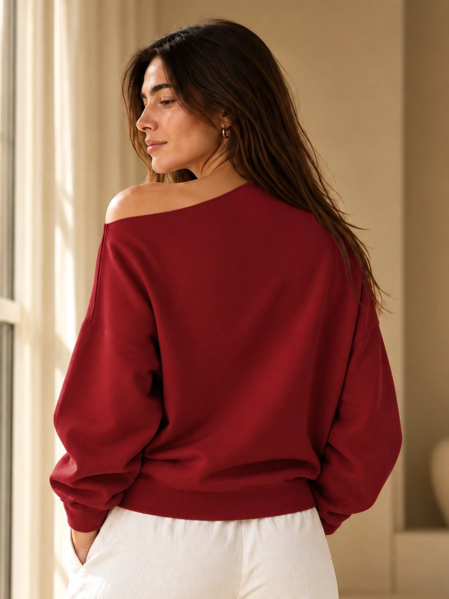LET IT GO SLASH TOP AUTUMN MAROON