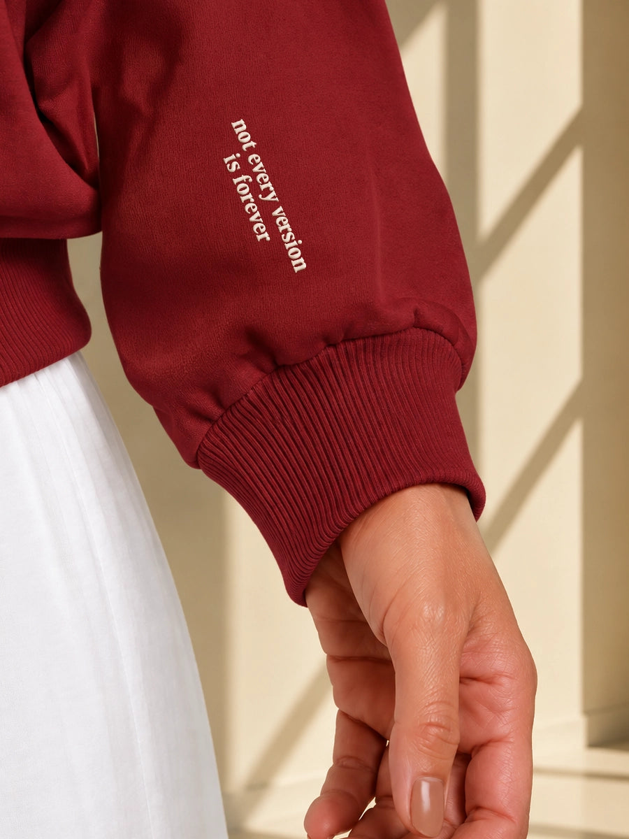 LET IT GO SLASH TOP AUTUMN MAROON