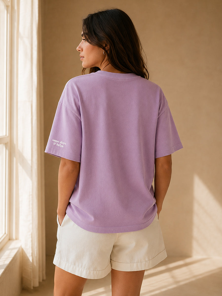 ANXIOUS BUT AESTHETIC TEE WILD LAVENDER