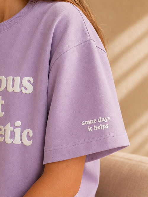 ANXIOUS BUT AESTHETIC TEE WILD LAVENDER