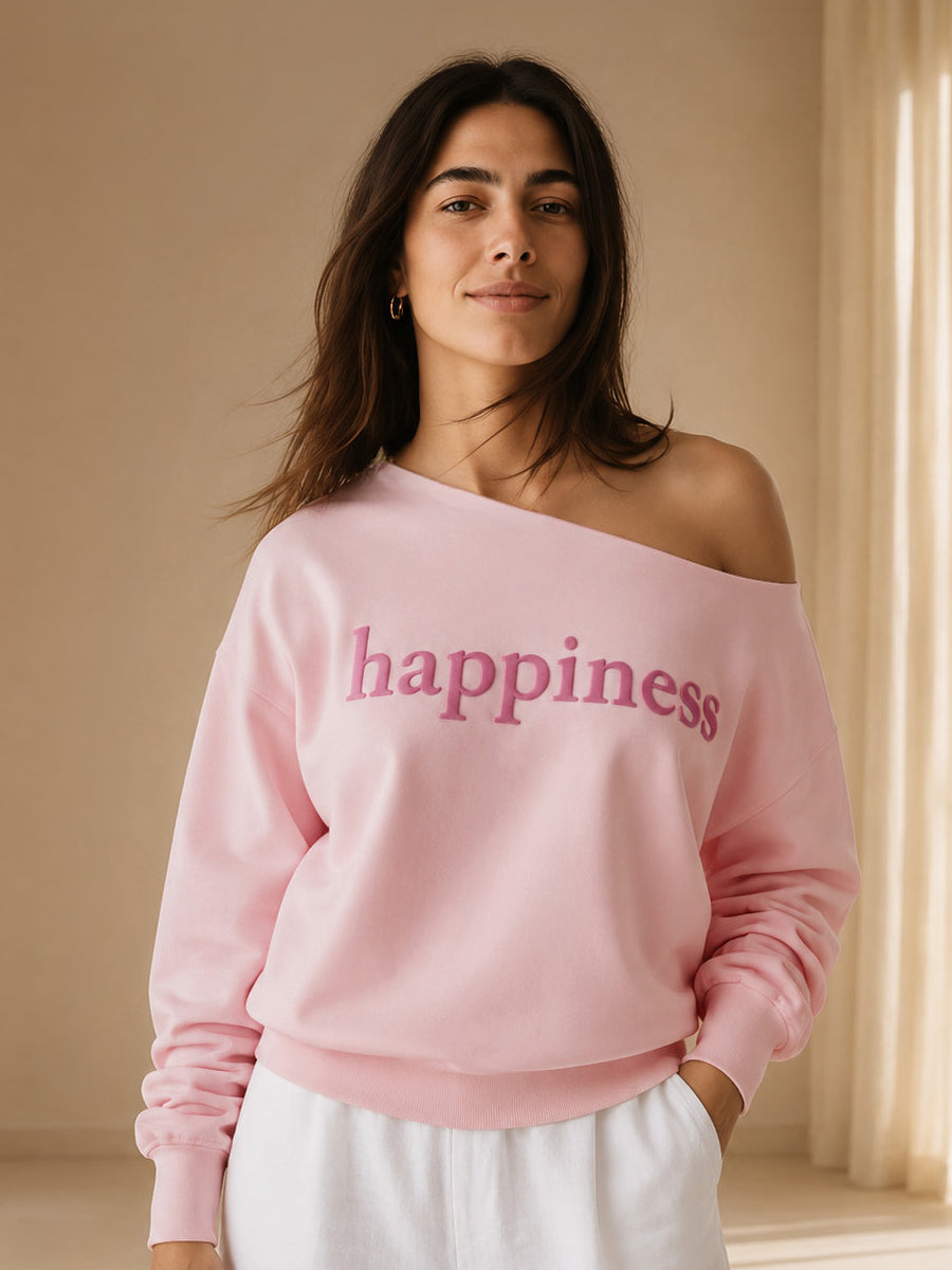 HAPPINESS SLASH TOP BLUSH PINK