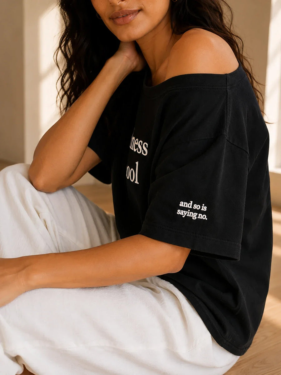 KINDNESS IS COOL SLASH TEE MIDNIGHT BLACK