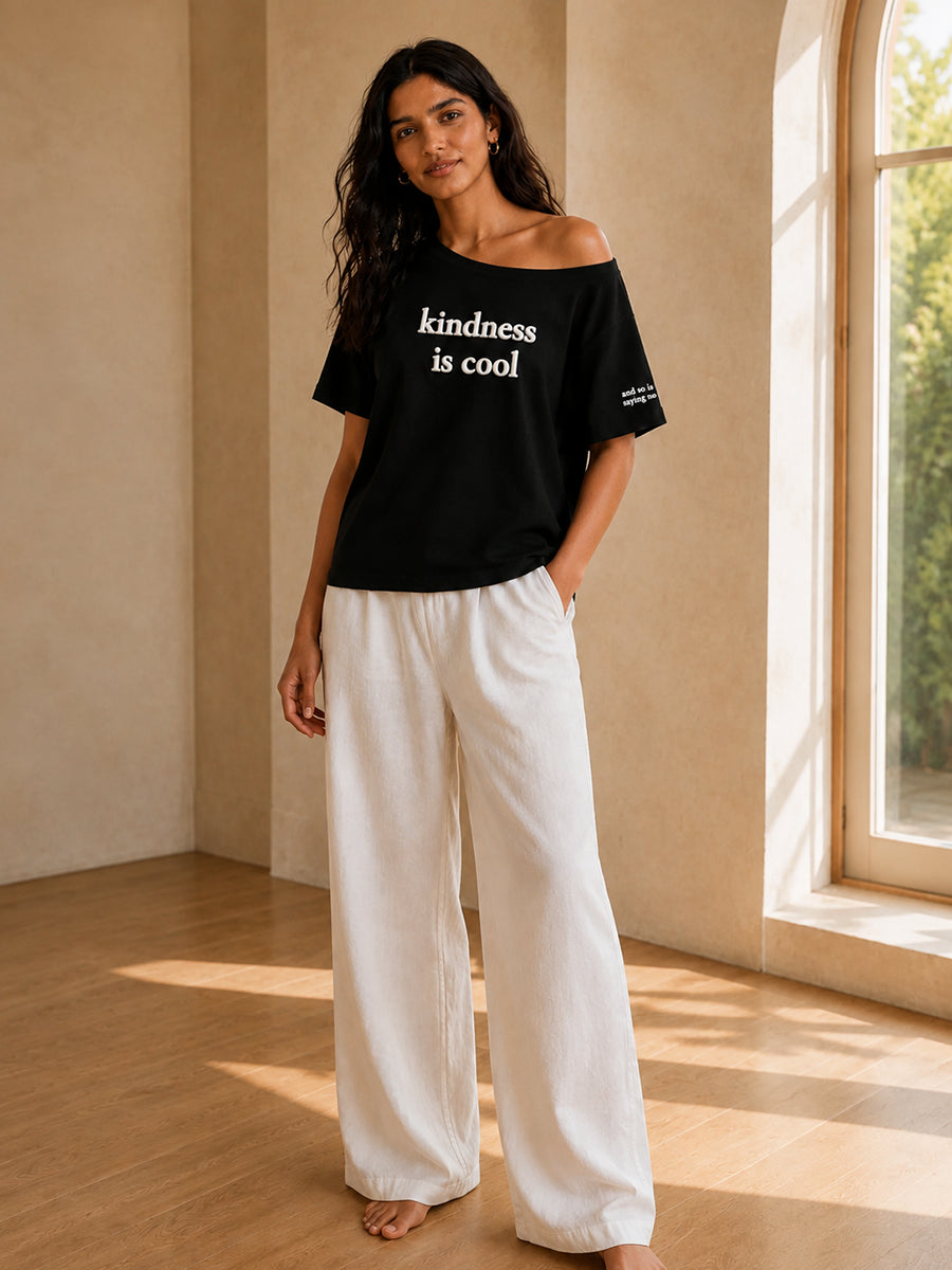 KINDNESS IS COOL SLASH TEE MIDNIGHT BLACK