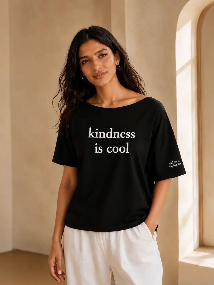 KINDNESS IS COOL SLASH TEE MIDNIGHT BLACK